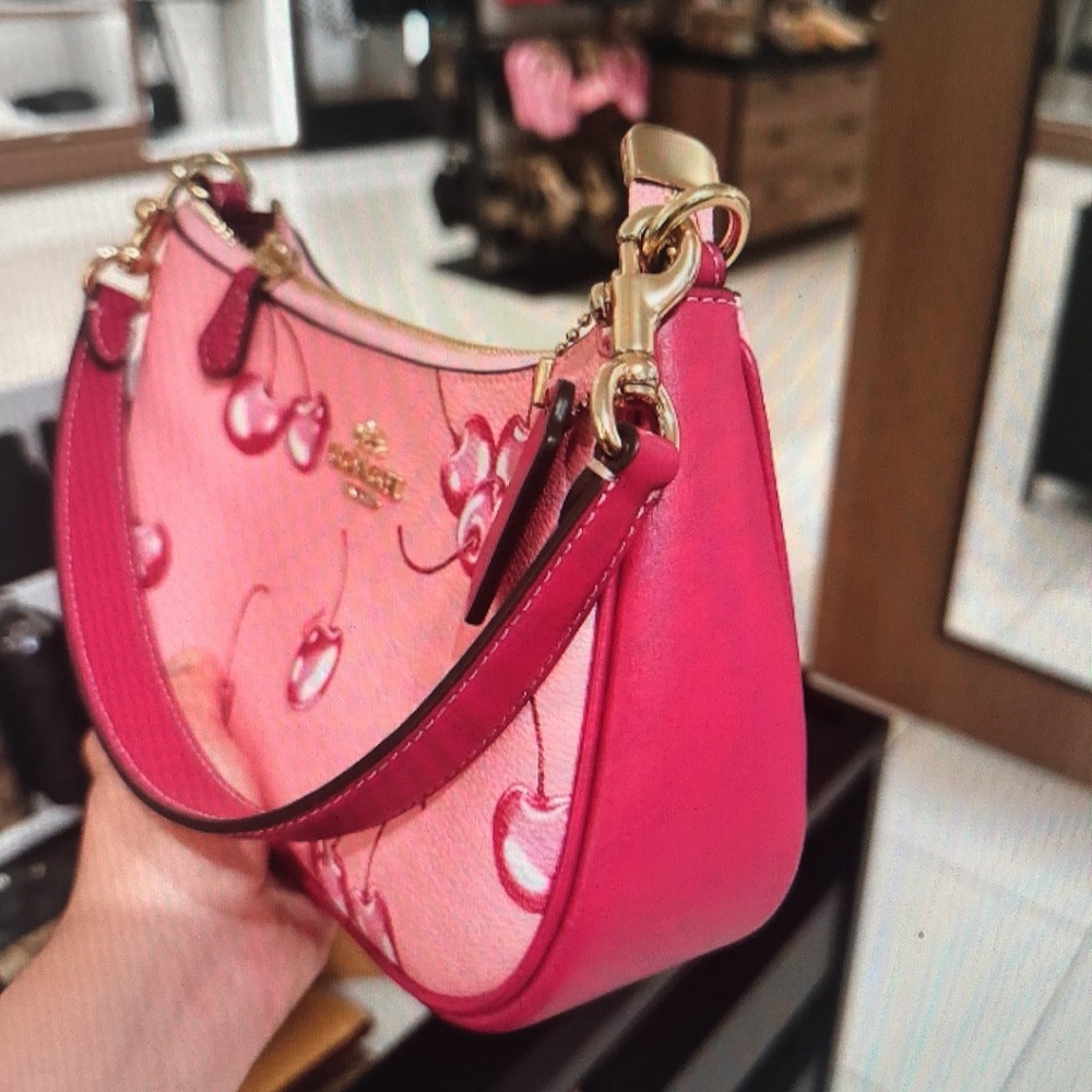 COACH Teri Shoulder Bag With Cherry Print CR290 - Picture 3 of 8